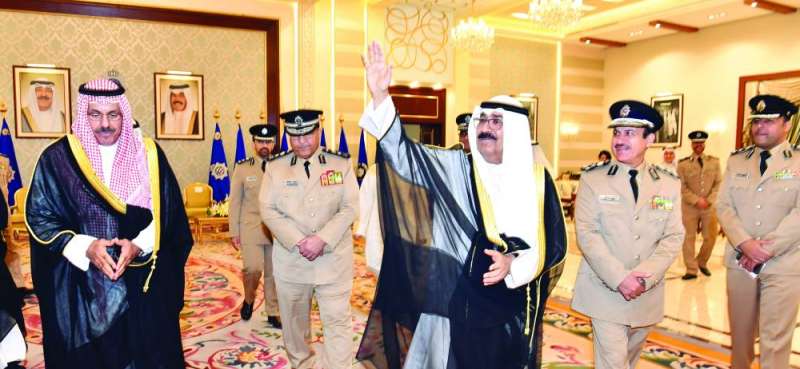 سمو ولي العهد لدى زيارته وزارة الداخلية (أبريل 2022)