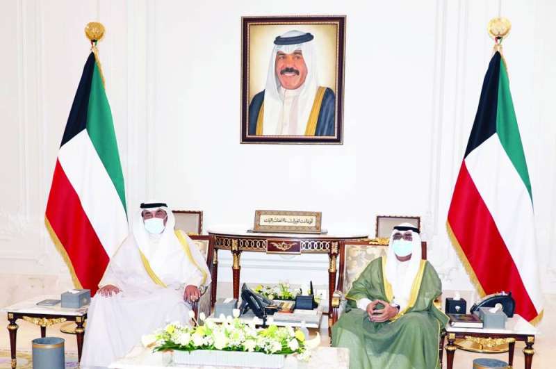 سمو ولي العهد مستقبلاً سمو رئيس الوزراء الأسبق الشيخ صباح الخالد (سبتمبر 2021 )