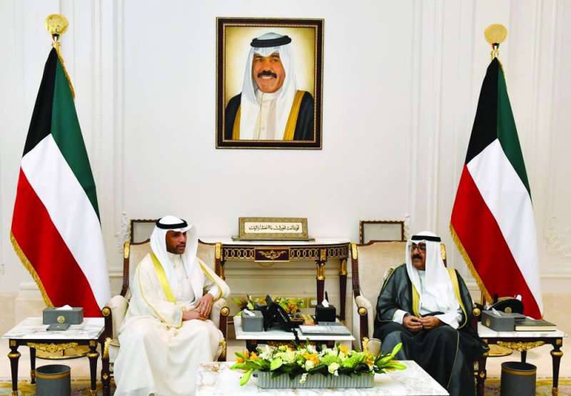 سموه مستقبلاً رئيس مجلس الأمة السابق مرزوق الغانم