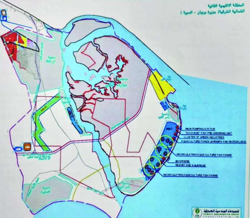 مشروع استزراع الروبيان في جزيرة بوبيان