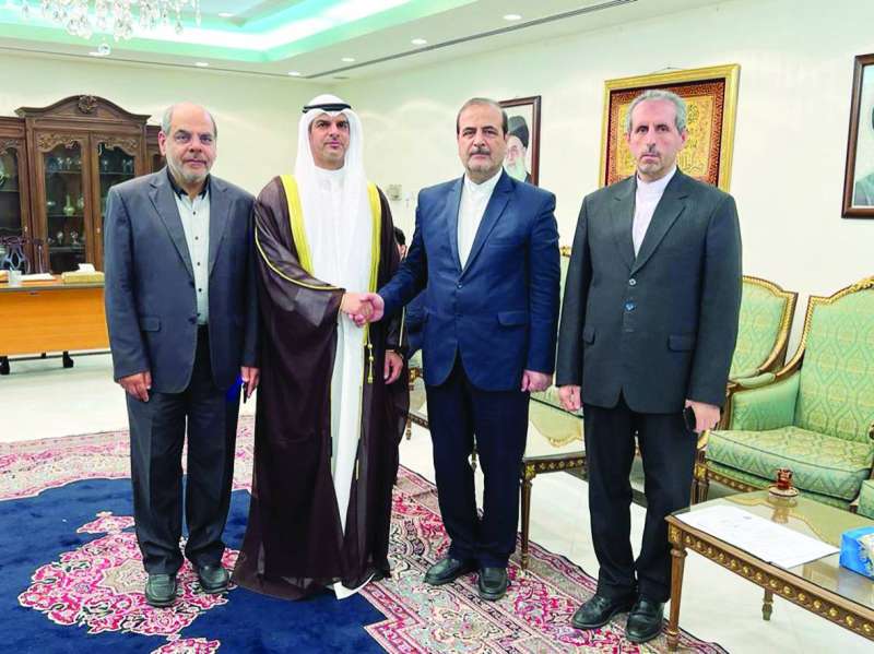 الياسين مع السفير الإيراني ونائبه والدكتور أرشدي
