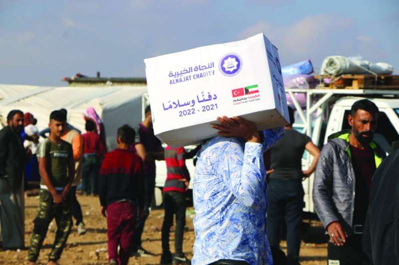 مساعدات للاجئين إلى تركيا 