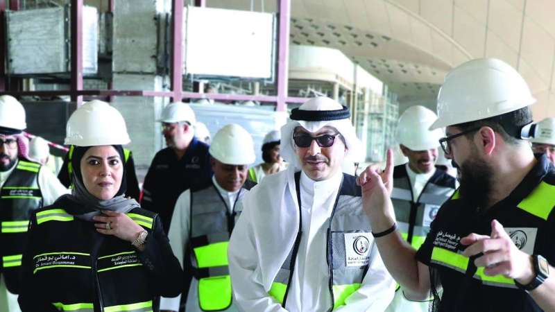 أحمد المشعل يتفقد المشروع بحضور بوقماز