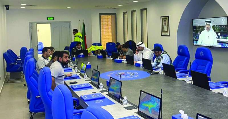 مي المسعد تتابع من غرفة العمليات الحالة المطرية 