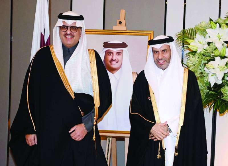 
السفيران السعودي والقطري في الاحتفال
