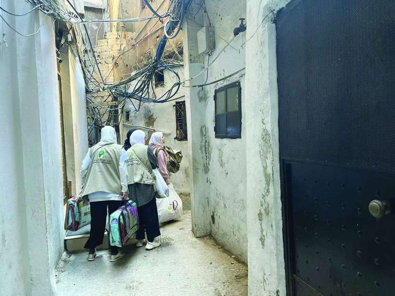 جانب من توزيع المساعات في الأردن