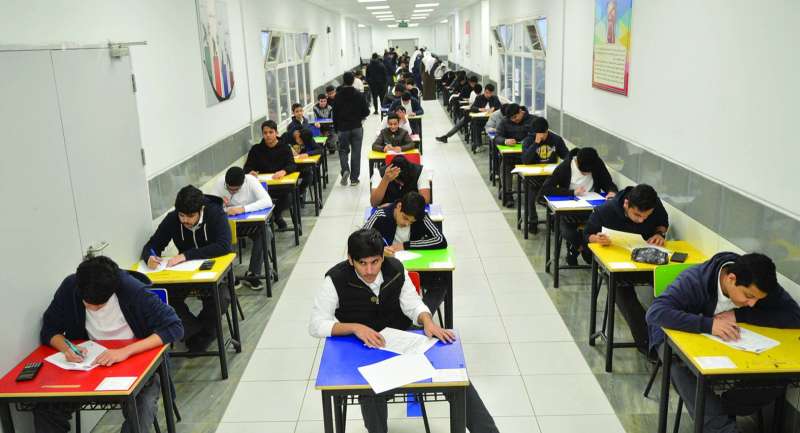 من اختبارات الطلبة لنهاية الفصل الأول