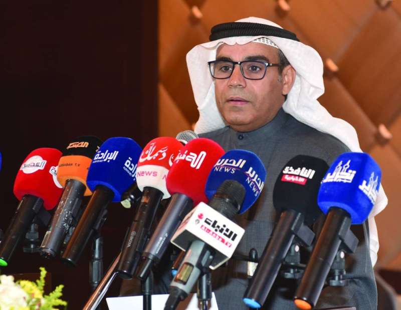 3- أحمد العنزي خلال إلقاء كلمته