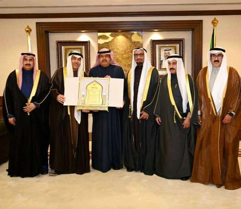 محافظ حولي مع استقبل رئيس وأعضاء اتحاد دواوين الكويت