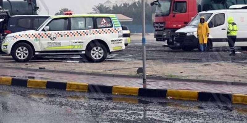 فرق الأشغال أثناء تعاملها مع أحد البلاغات