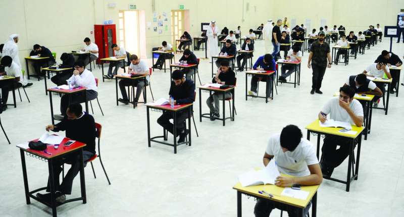 طلاب الثاني عشر في أحد الاختبارات (أرشيف)