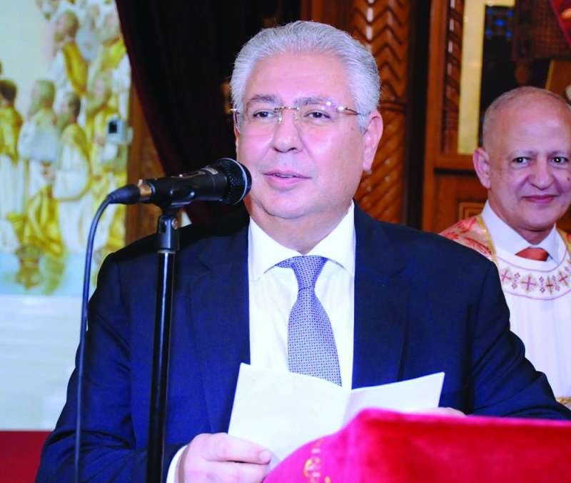 
السفير أسامة شلتوت ملقياً كلمته
