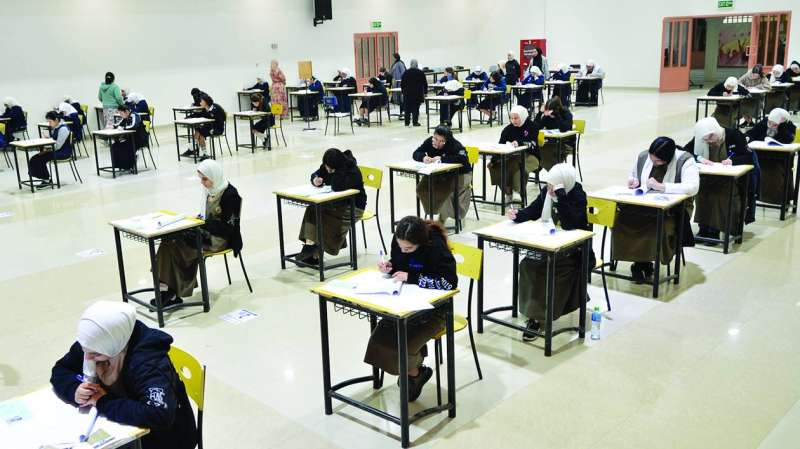 طالبات يؤدين أحد الاختبارات (أرشيف)