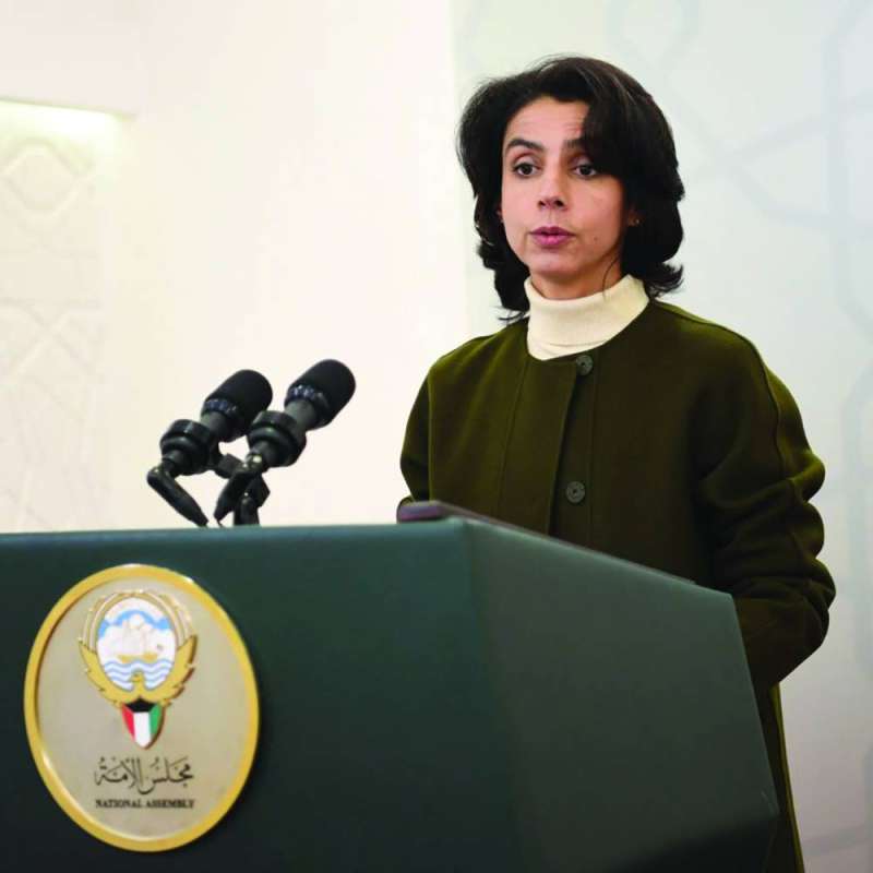 عالية الخالد في المؤتمر الصحافي