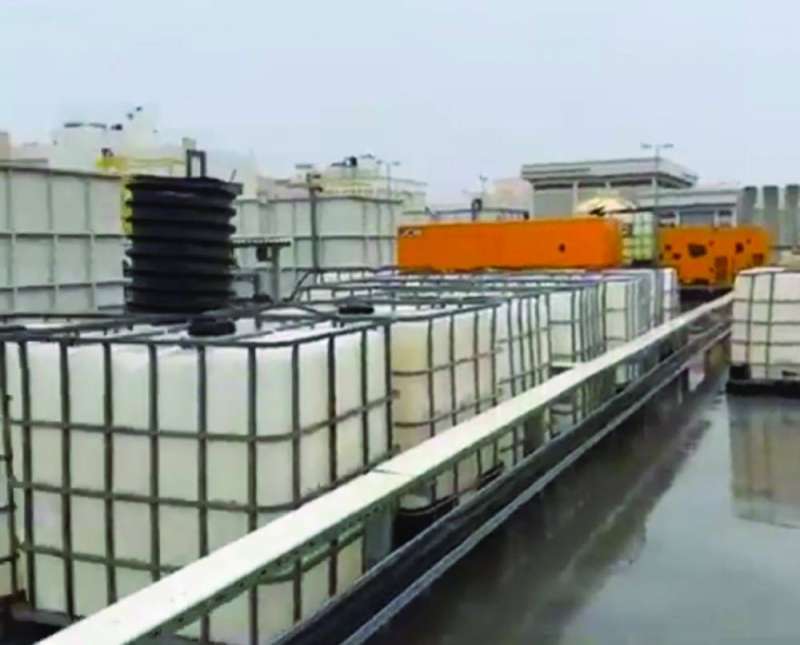 
جانب من محطة تنقية مياه الصرف
