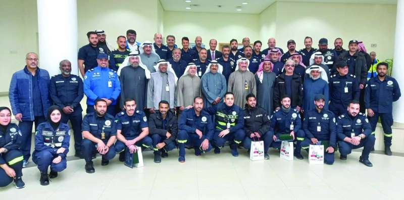 قياديو «الصحة» والمكرمون من إسعاف منطقة الصباح الصحية