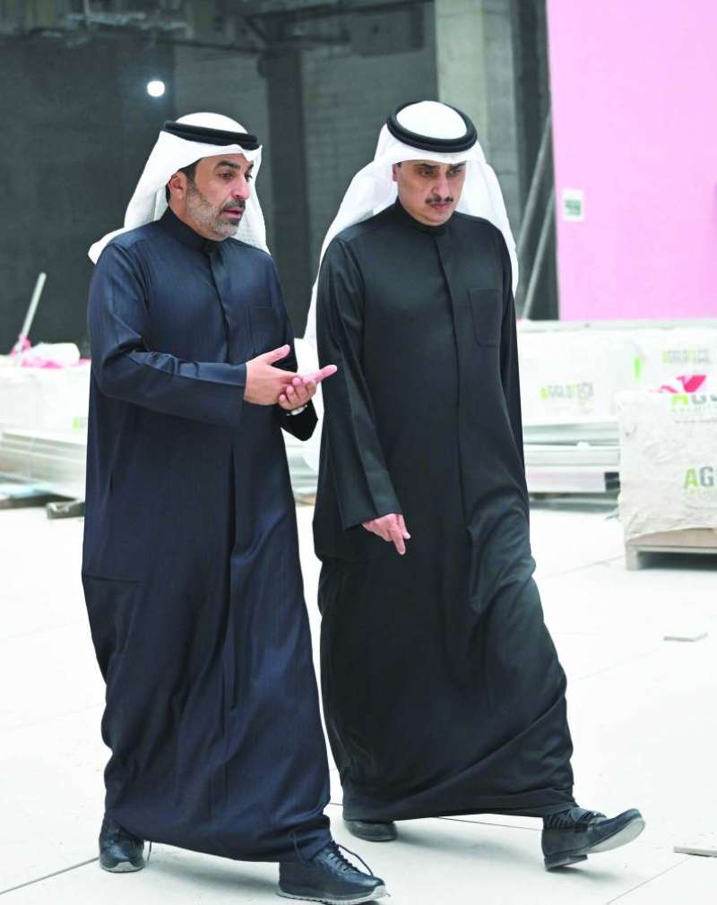 المنفوحي والمرزوق خلال الجولة التفقدية للمشروع