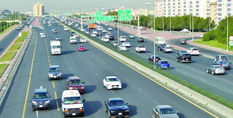 
حركة سريعة على الدائري السادس 	(تصوير سعود سالم)
