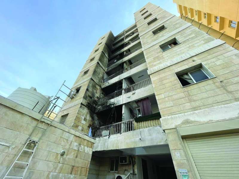 من حريق البناية