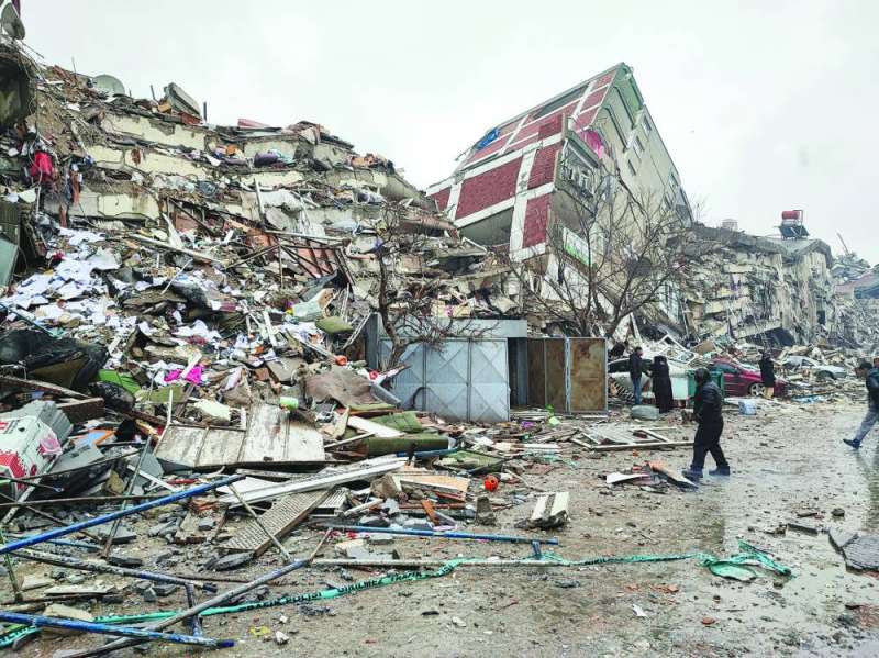 دمار كارثي خلّفه الزلزال 