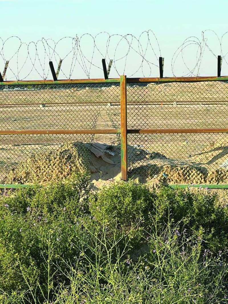 ثغرة في شبك المحمية للدخول إليها