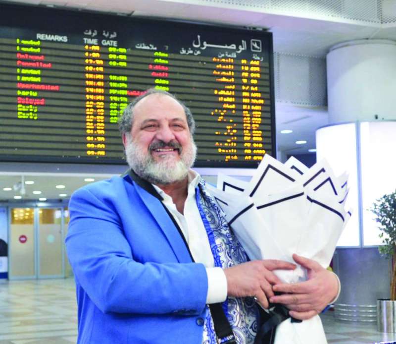 خالد الصاوي لحظة وصوله 	(تصوير سعود سالم) 