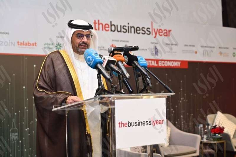 وزير التجارة والصناعة وزير الدولة للاتصالات وتكنولوجيا المعلومات مازن الناهض خلال افتتاح 