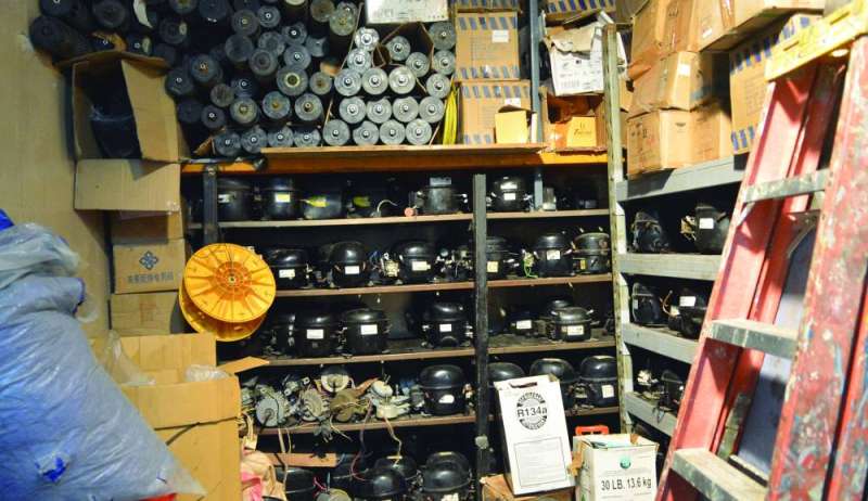 غرفة أسطوانات غاز التكييف والهيدروجينية
