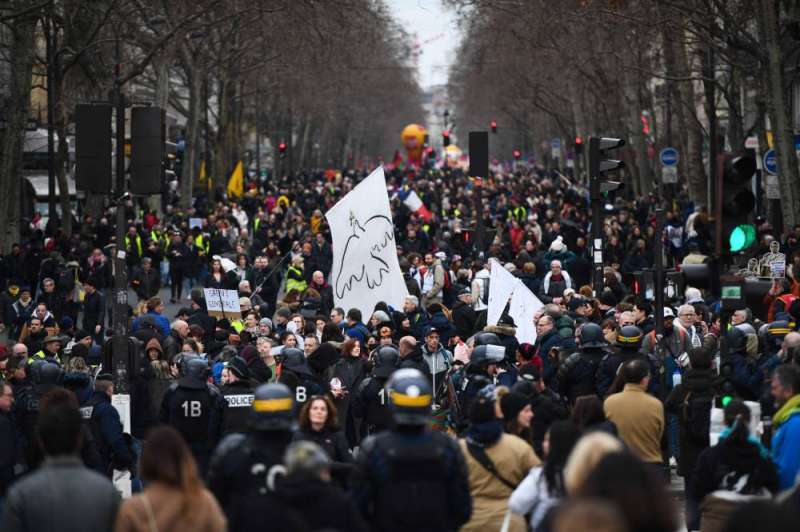 احتجاجات في باريس (أ ف ب)