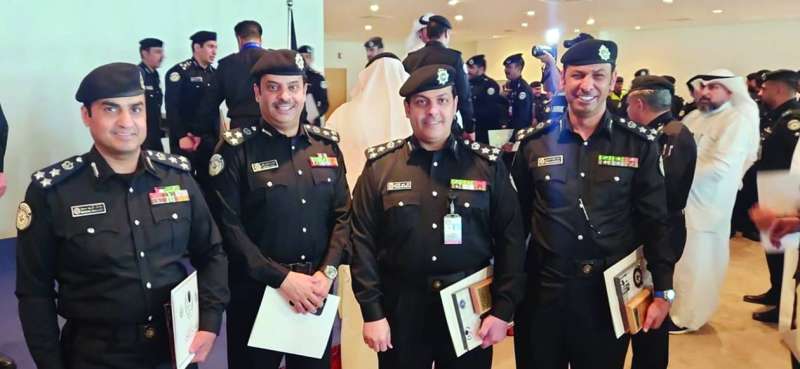 
العمداء مشعل السويجي ومتعب الجلال وخالد الخالدي وسعود الحسيني