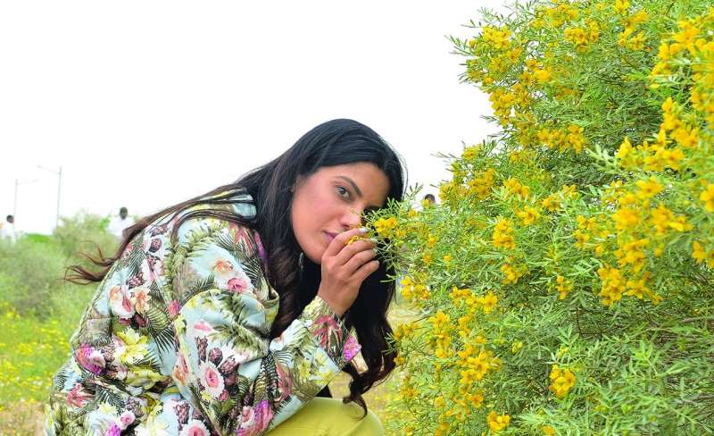 زهور تُزين المحمية