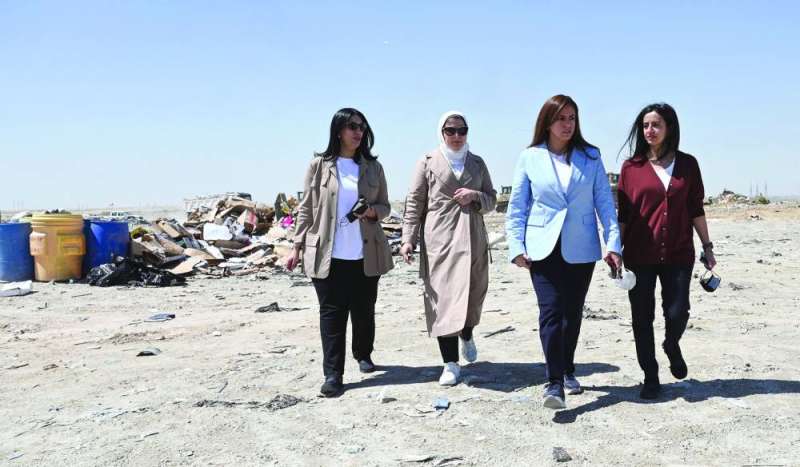 عضوات المجلس البلدي في مردم ميناء عبدالله (تصوير نايف العقلة)