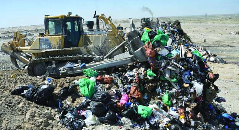 
دفن المخلفات تحت الأرض
