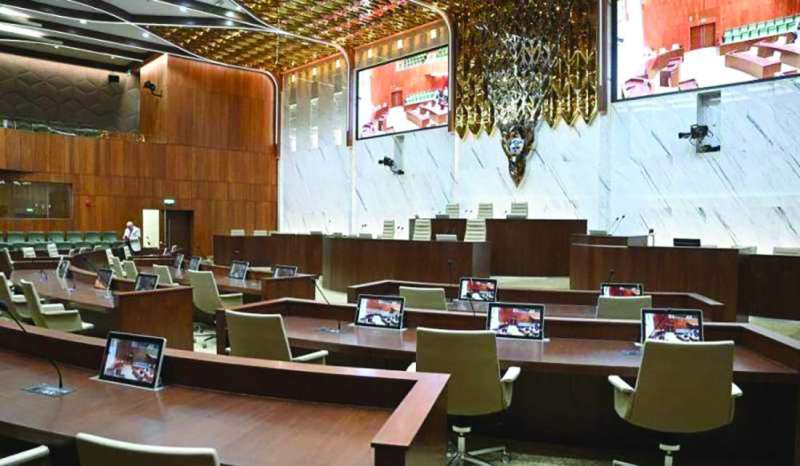 
قاعة الجلسات في المبنى الجديد