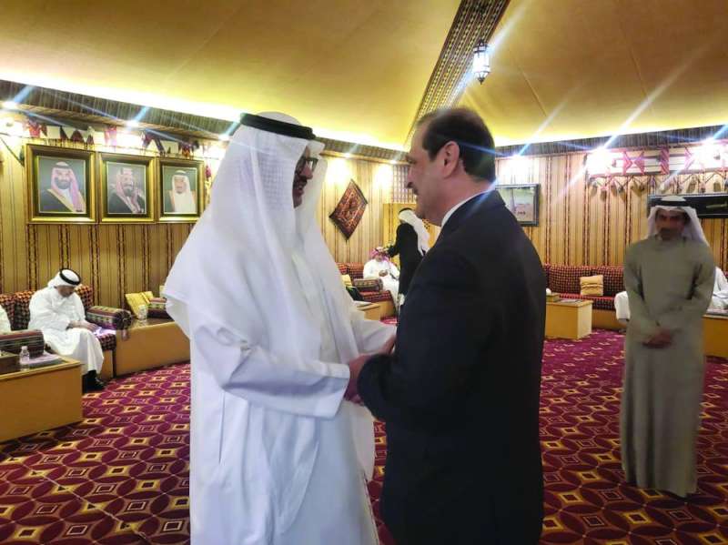 
السفير السعودي مستقبلاً السفير الإيراني
