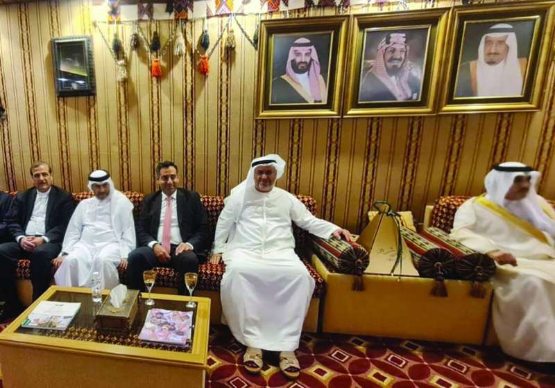 
السفراء القطري والإماراتي والإيراني والقائم بالأعمال اللبناني أحمد عرفة