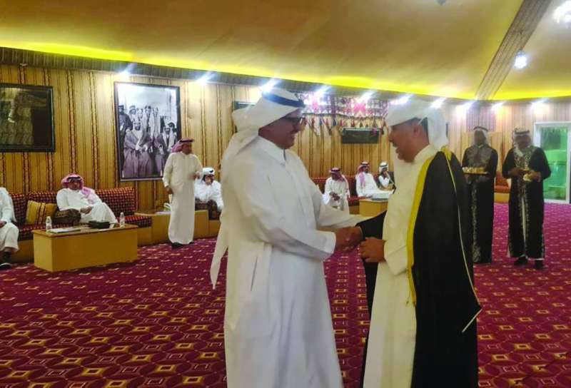 
السفير السعودي مستقبلاً حمد جابر العلي
