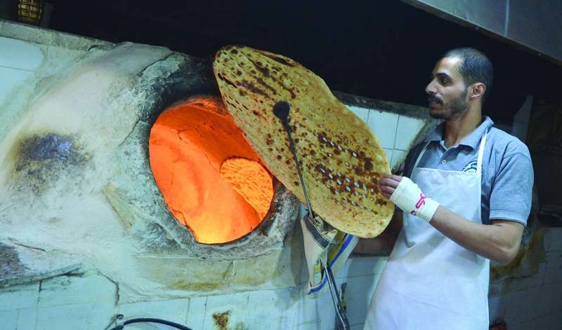 
تجهيز خبز التنور