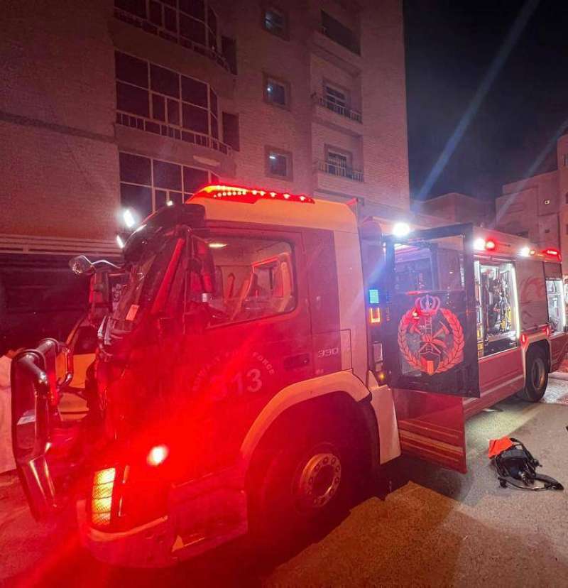 حريق شقة في منطقة الفحيحيل 