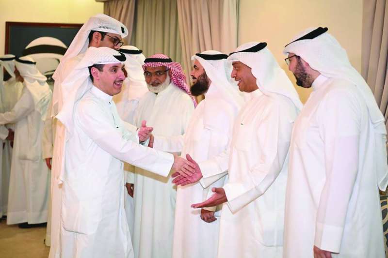 
الصقعبي والمطر والحربش يستقبلون المهنئين