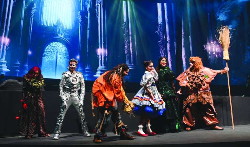 جانب من العرض المسرحي	 (تصوير نايف العقلة) 