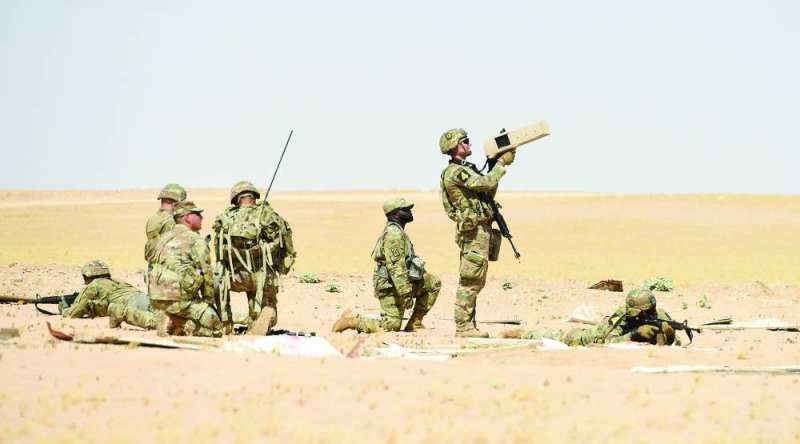 
جانب من التدريبات 	(تصوير أسعد عبدالله)
