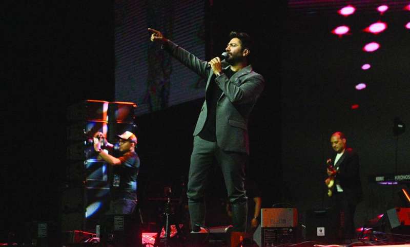 تامر حسني		 (تصوير نايف العقلة) 