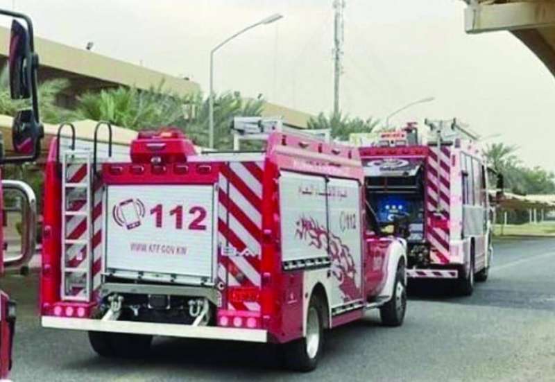 آليات الإطفاء في محيط الجمعية التعاونية