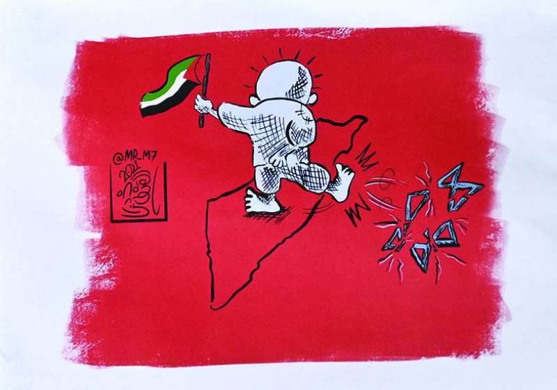 استحضار «حنظلة» من قبل الفنان محمد القحطاني 