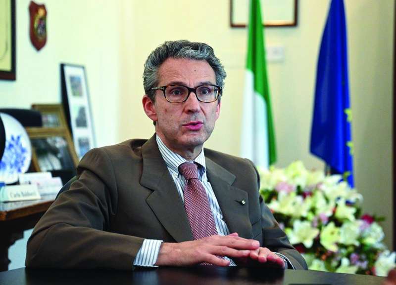 
السفير الإيطالي كارلو بالدوتشي 	 (تصوير نايف العقلة)