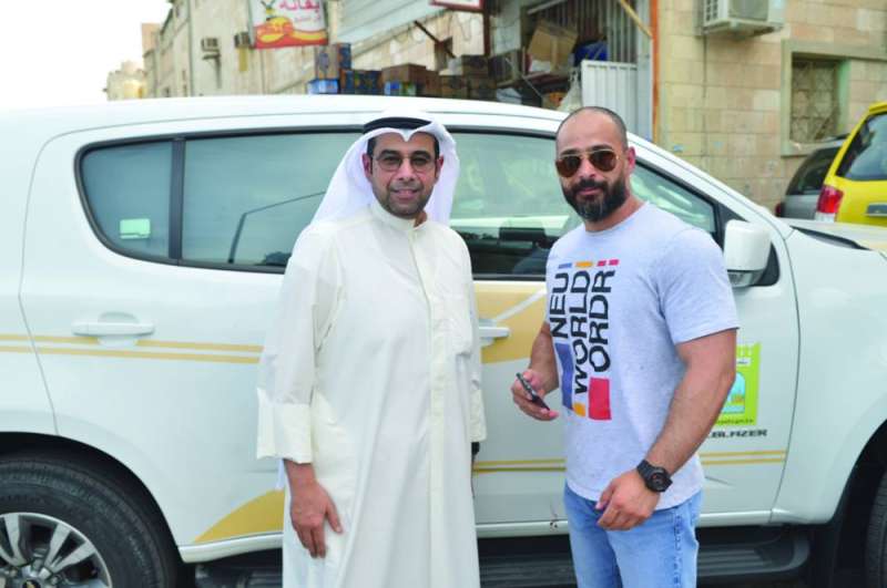 سعود الدبوس مع الزميل محمد أنور