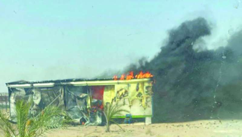  النار التهمت الشاليهات 