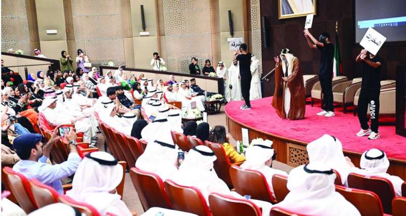 مشهد تمثيلي خلال الملتقى 