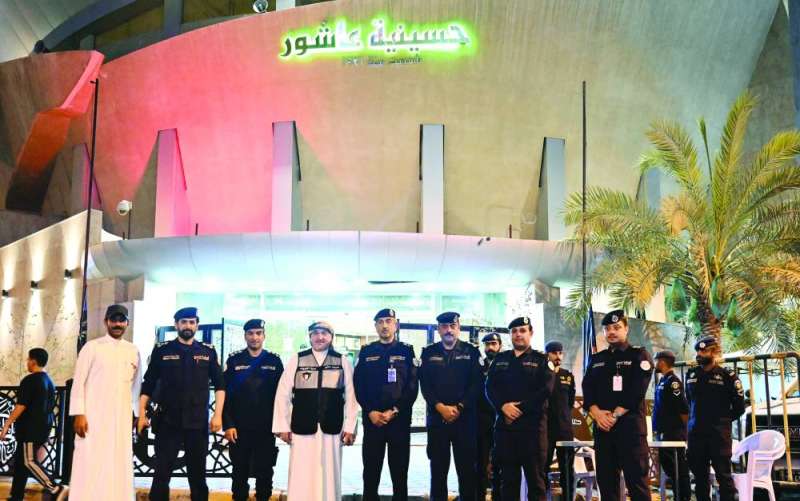 جهوزية أمنية أمام إحدى الحسينيات